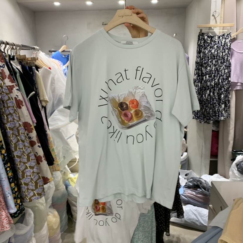 LOGROAD韓國直郵㊣女裝新品休閑時尚人氣25春夏熱賣推薦T恤LOG ROADT恤圖色2