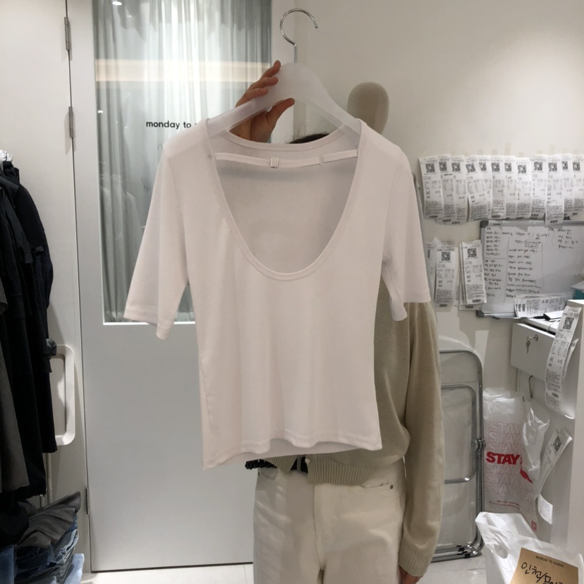 MONDAY TO SUNDAY直郵韓國代購㊣女裝新品熱賣時尚休閑T恤MONDAY TO SUNDAYT恤