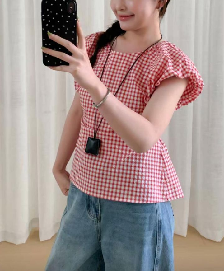 BOBBIE DOLL韓國直郵㊣東大門實拍女裝新品25春夏襯衫蕾絲衫BOBBIE DOLL襯衫/蕾絲衫