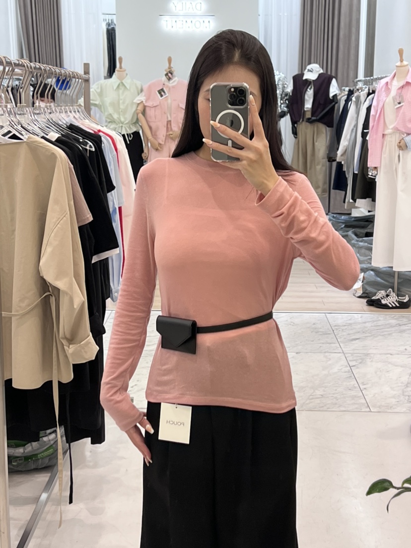 POUCH直郵韓國代購㊣女裝新品人氣25春夏錢包卡包零錢包腰帶POUCH錢包/卡包/零錢包