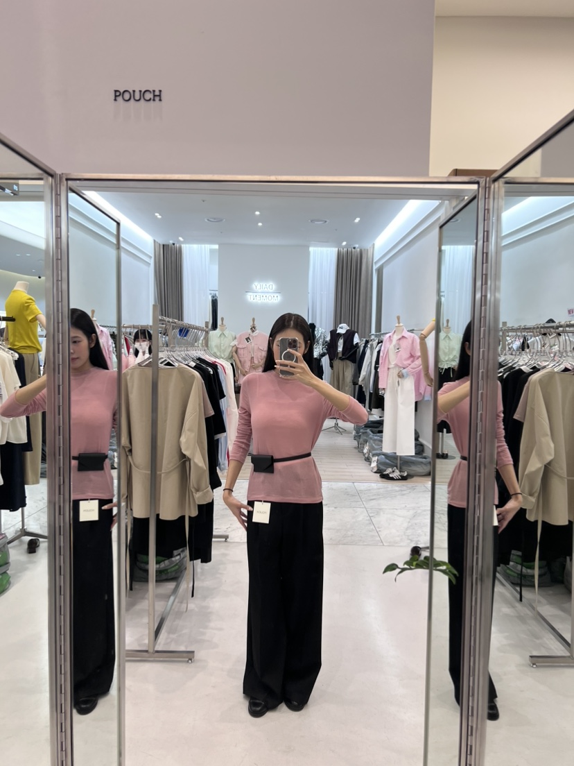 POUCH直郵韓國代購㊣女裝新品人氣25春夏錢包卡包零錢包腰帶POUCH錢包/卡包/零錢包