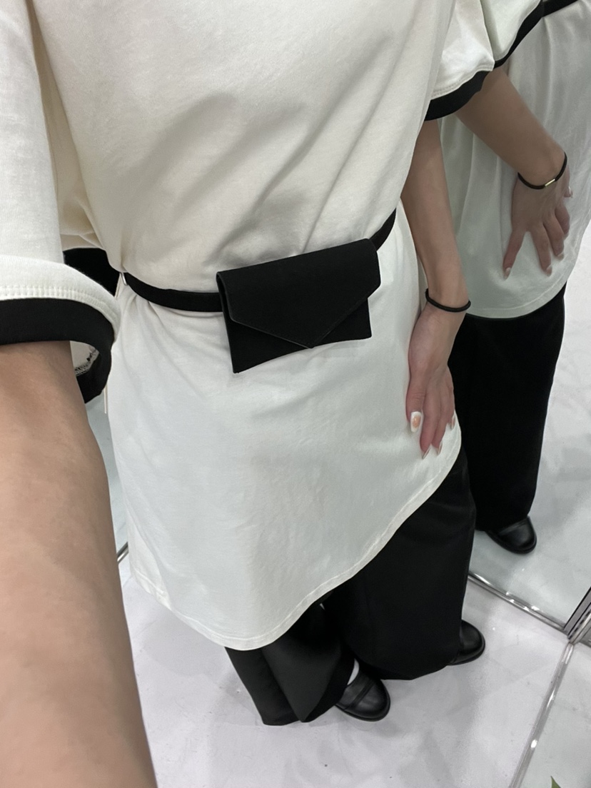 POUCH直郵韓國代購㊣女裝新品推薦休閑錢包卡包零錢包絨面革POUCH錢包/卡包/零錢包