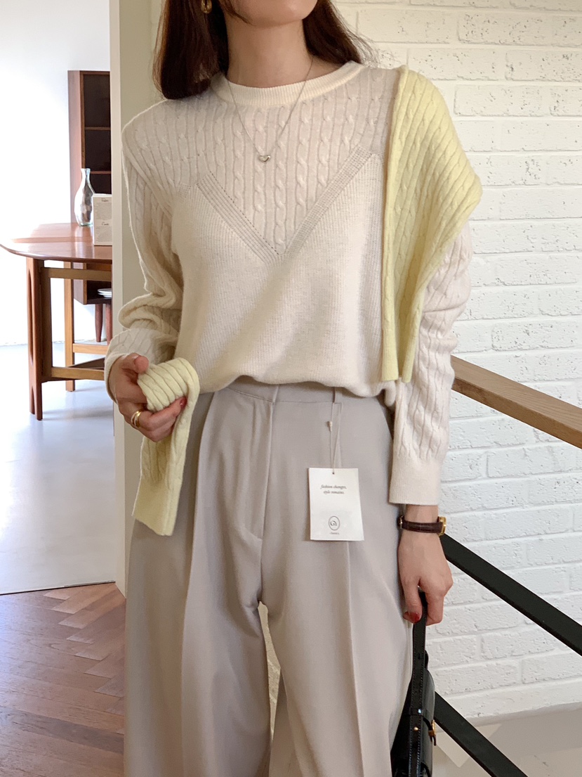 GOYOU韓國㊣直郵東大門代購女裝新款休閑時尚25春夏熱賣針織衫de goyou針織衫