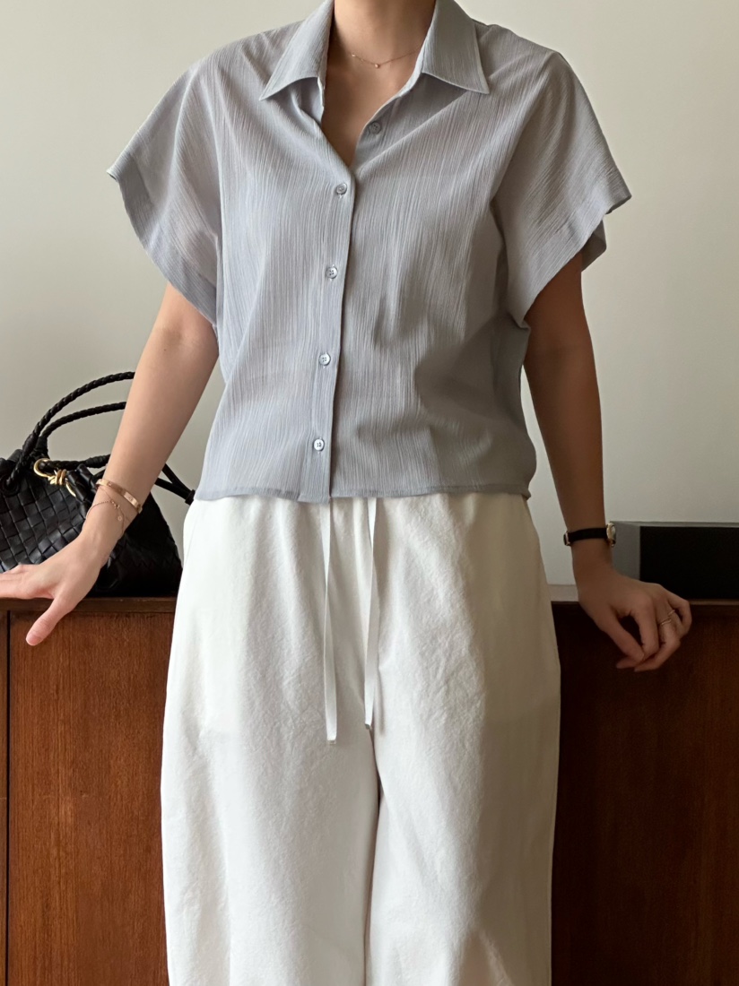 LE VASE韓國直郵㊣東大門實拍女裝新款熱賣時尚襯衫蕾絲衫LE VASE襯衫/蕾絲衫