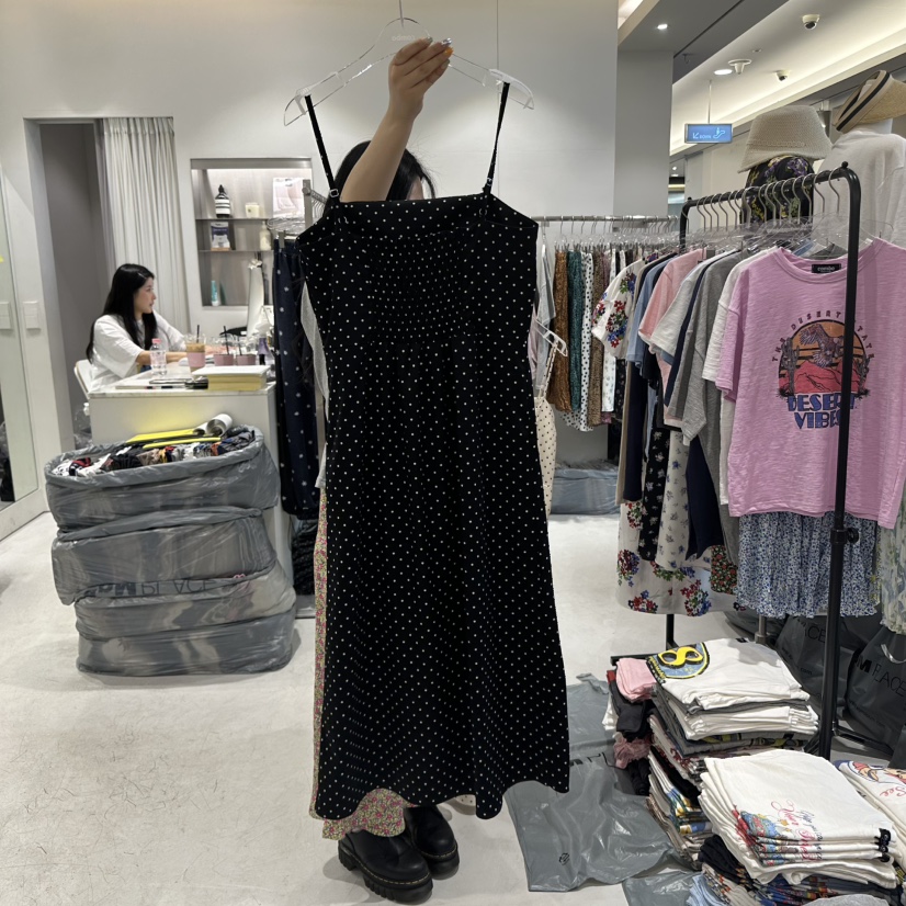 COMBO直郵韓國代購㊣女裝新品熱賣25春夏休閑連衣裙不含內搭COM_BO連衣裙