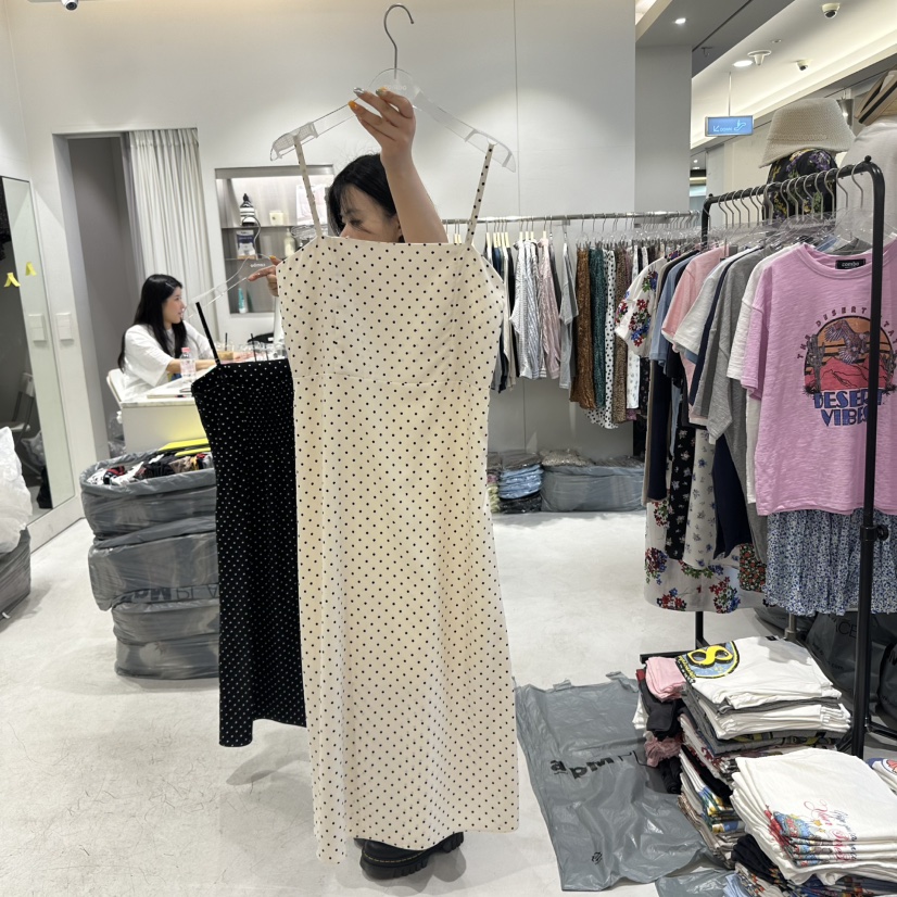 COMBO直郵韓國代購㊣女裝新品熱賣25春夏休閑連衣裙不含內搭COM_BO連衣裙圖色2