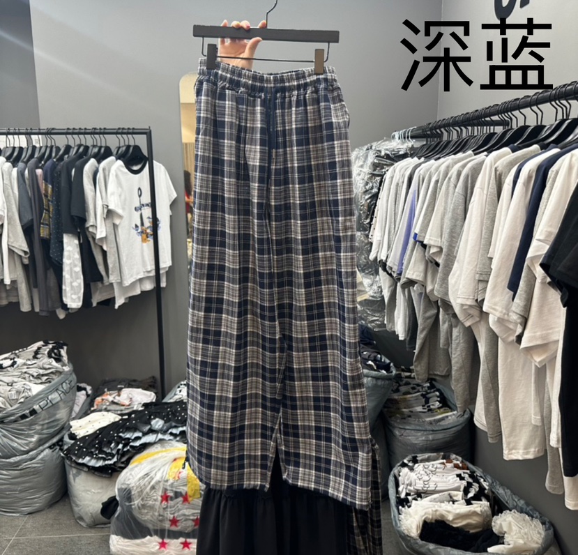 CREDITO直郵韓國代購㊣女裝新款25春夏休閑人氣時尚休閑褲格紋CREDITO休閑褲