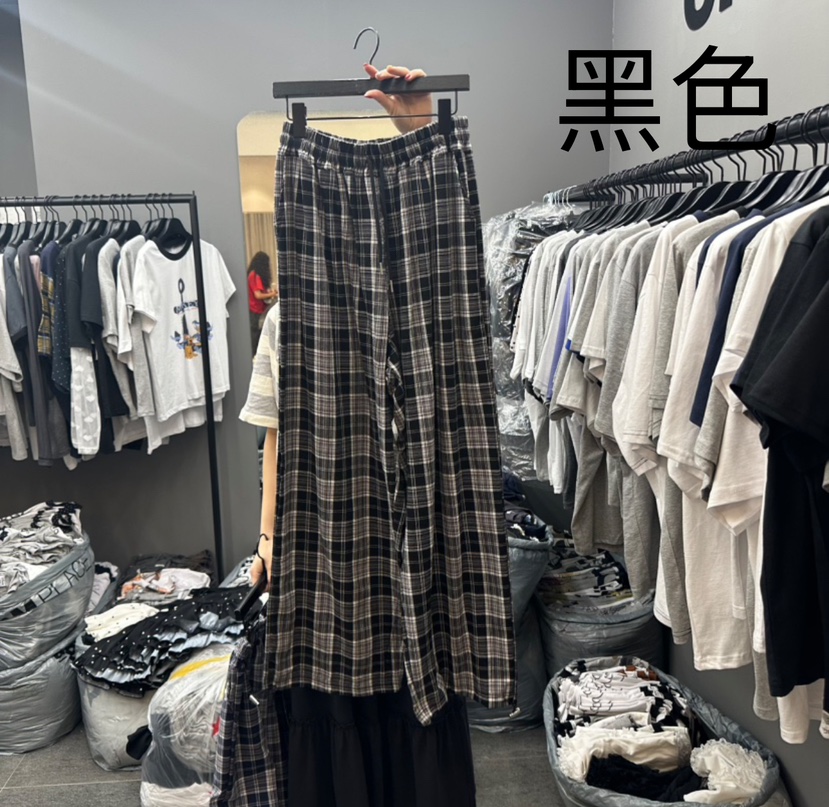 CREDITO直郵韓國代購㊣女裝新款25春夏休閑人氣時尚休閑褲格紋CREDITO休閑褲圖色2