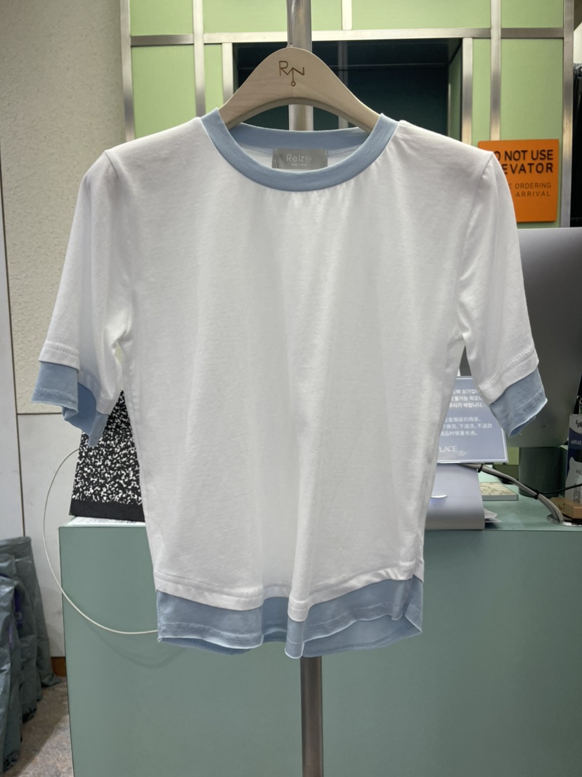 REIZ直郵韓國代購㊣女裝新品人氣推薦時尚25春夏休閑熱賣T恤REIZT恤圖色2