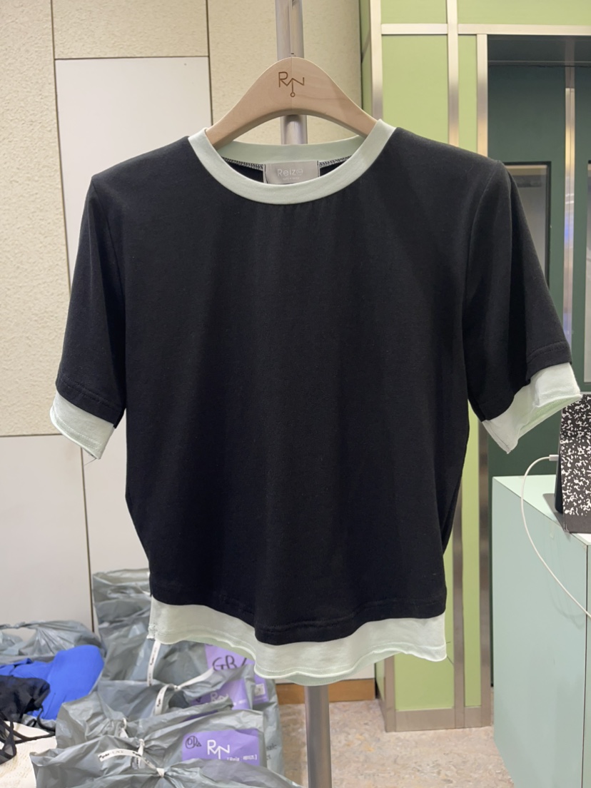 REIZ直郵韓國代購㊣女裝新品人氣推薦時尚25春夏休閑熱賣T恤REIZT恤圖色3