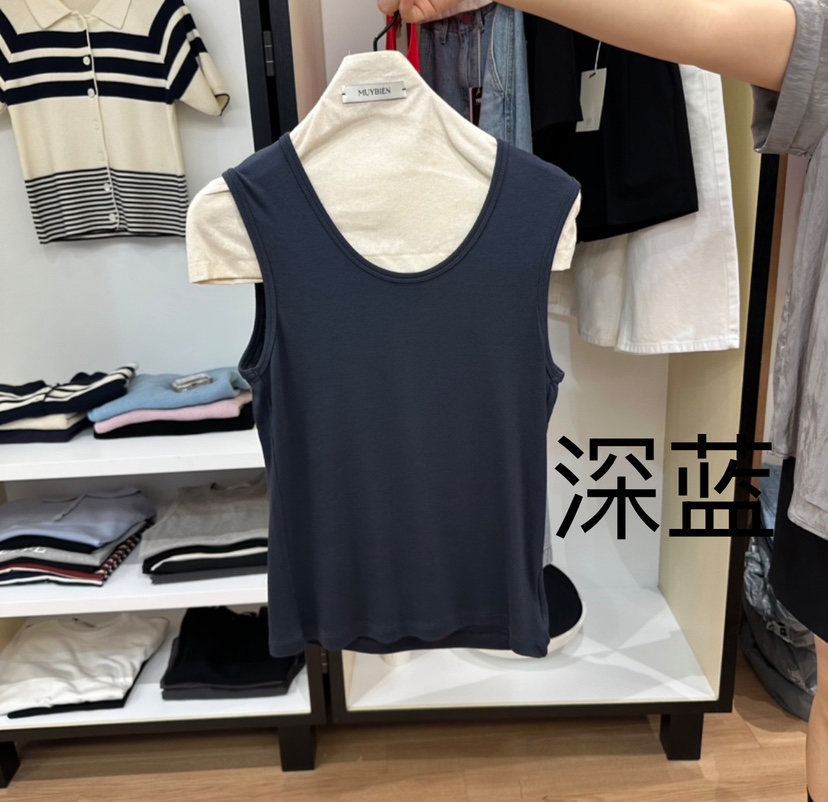 MUYBIEN韓國直郵㊣女裝新品推薦時尚熱賣25春夏休閑吊帶背心MUYBIEN吊帶/背心圖色3