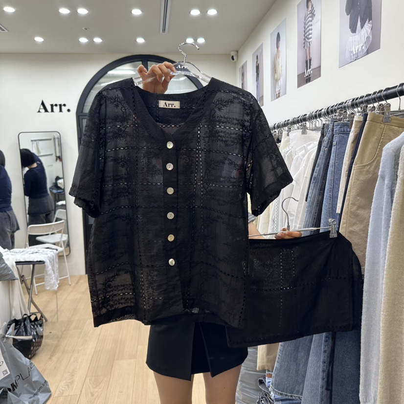ARR直郵韓國代購㊣女裝新款人氣推薦休閑熱賣時尚套裝不含內搭ARR套裝圖色2
