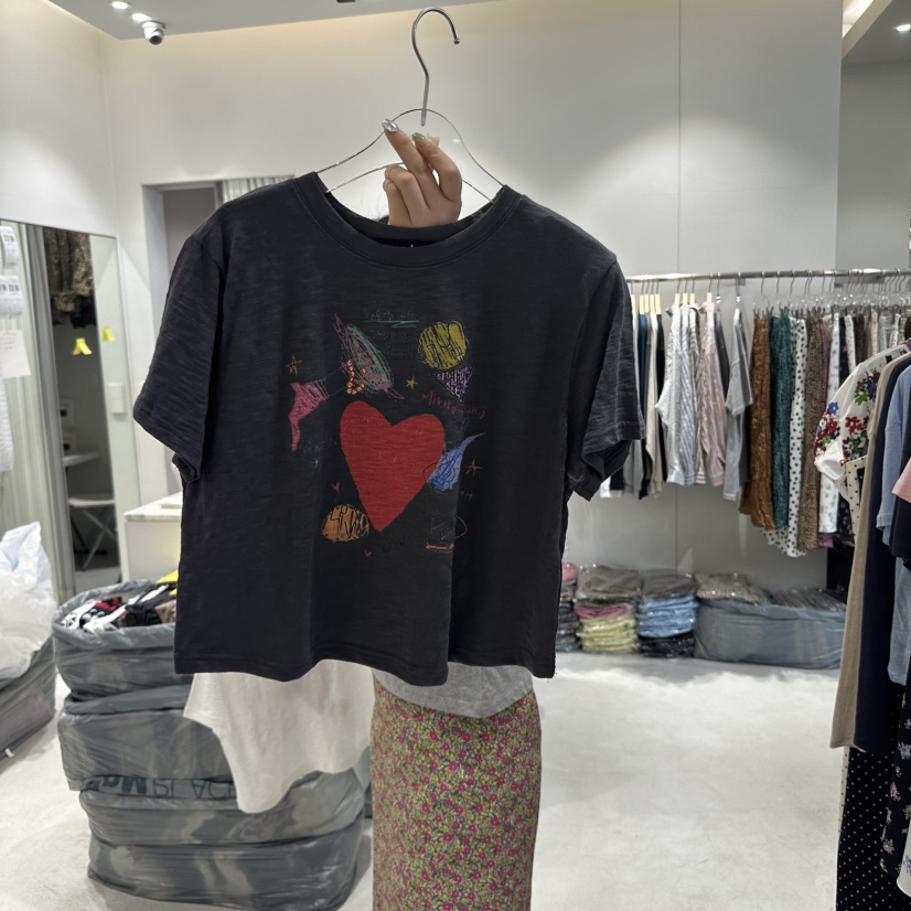 COMBO韓國直郵㊣女裝新品休閑時尚熱賣25春夏人氣推薦T恤COM_BOT恤圖色2