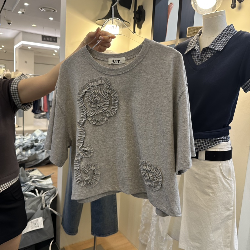 ARR韓國㊣直郵東大門代購女裝新品熱賣25春夏時尚推薦人氣T恤ARRT恤圖色2