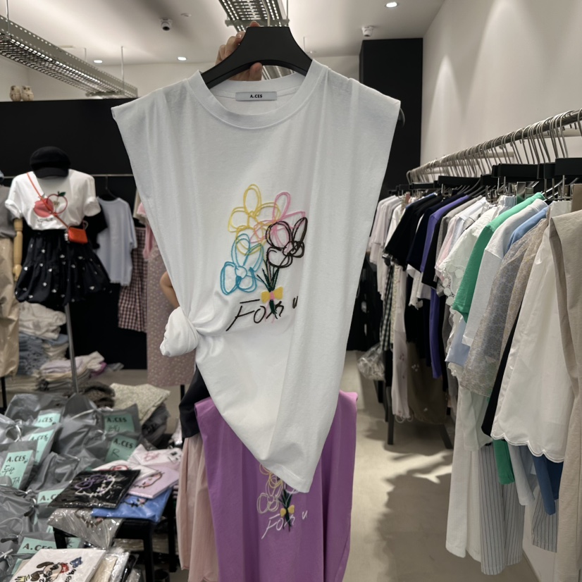 A.CES韓國直郵㊣女裝新品熱賣推薦25春夏休閑時尚吊帶背心A.CES吊帶/背心圖色3