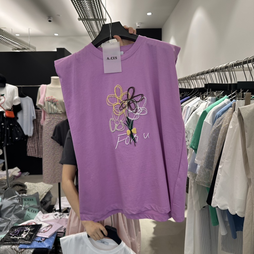 A.CES韓國直郵㊣女裝新品熱賣推薦25春夏休閑時尚吊帶背心A.CES吊帶/背心圖色4