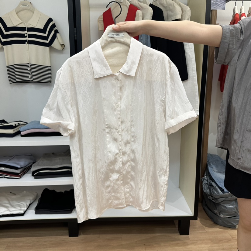 MUYBIEN直郵韓國代購㊣女裝新款25春夏推薦人氣熱賣襯衫蕾絲衫MUYBIEN襯衫/蕾絲衫
