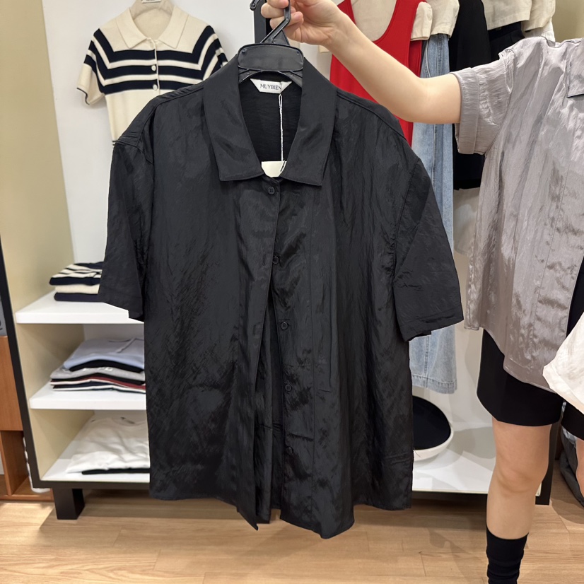 MUYBIEN直郵韓國代購㊣女裝新款25春夏推薦人氣熱賣襯衫蕾絲衫MUYBIEN襯衫/蕾絲衫圖色2