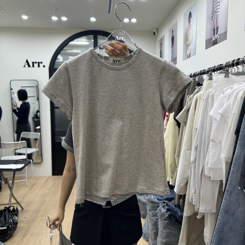 ARR直郵韓國代購㊣女裝新品時尚25春夏人氣熱賣休閑推薦T恤ARRT恤圖色2