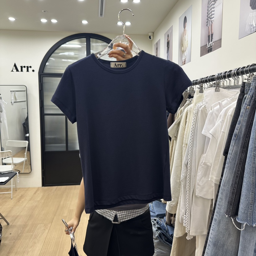 ARR直郵韓國代購㊣女裝新品時尚25春夏人氣熱賣休閑推薦T恤ARRT恤圖色3