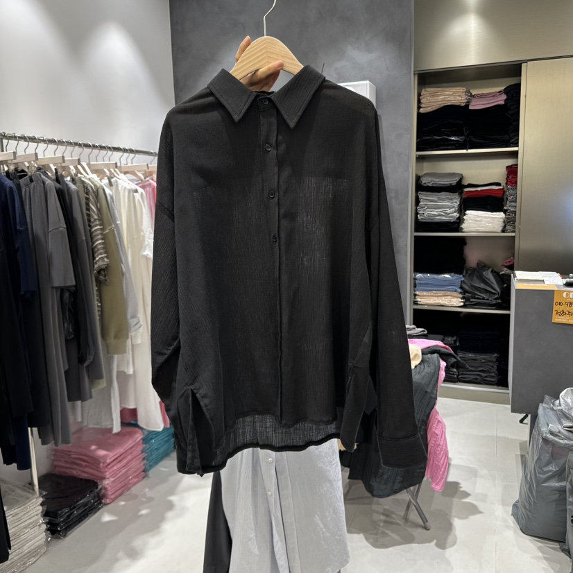 OPEN直郵韓國代購㊣女裝新品熱賣推薦25春夏人氣襯衫蕾絲衫OPEN襯衫/蕾絲衫圖色2