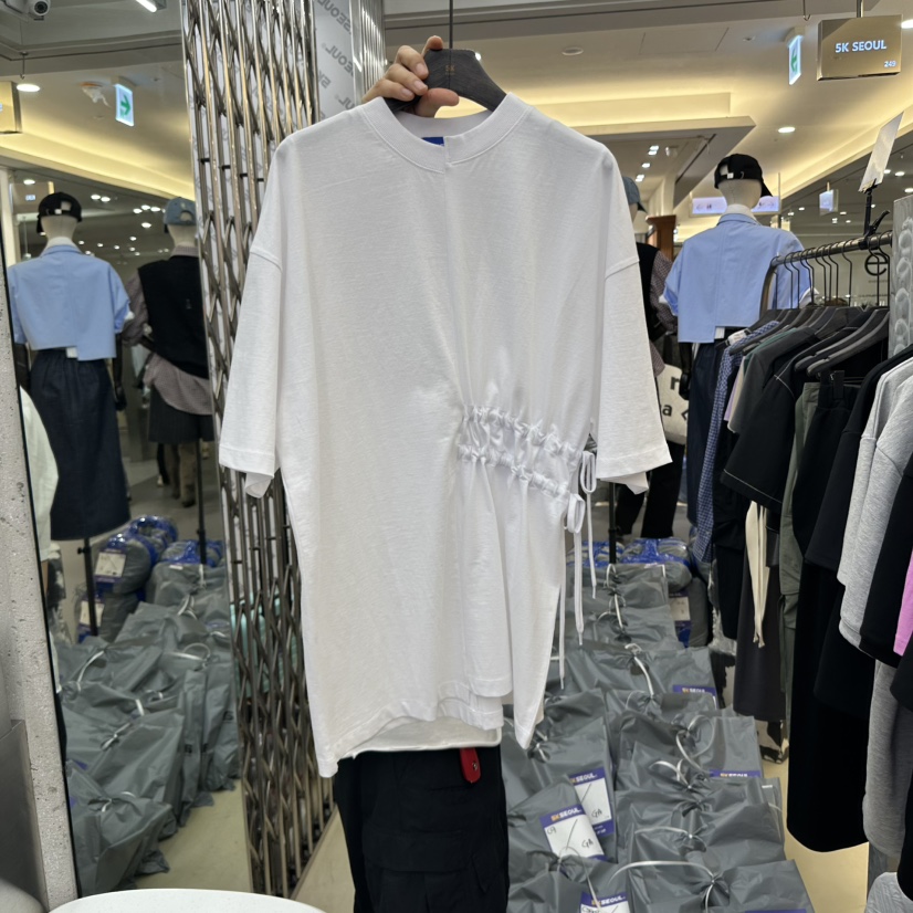 5K韓國㊣直郵東大門代購女裝新品25春夏人氣休閑時尚熱賣T恤5KT恤圖色2