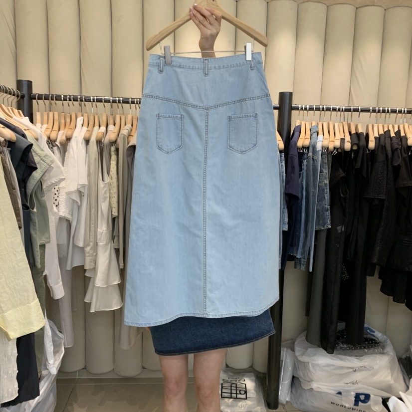 OUS/INCH-L直郵韓國代購㊣女裝新款熱賣25春夏半身裙中短裙OUS/INCH半身裙/中短裙