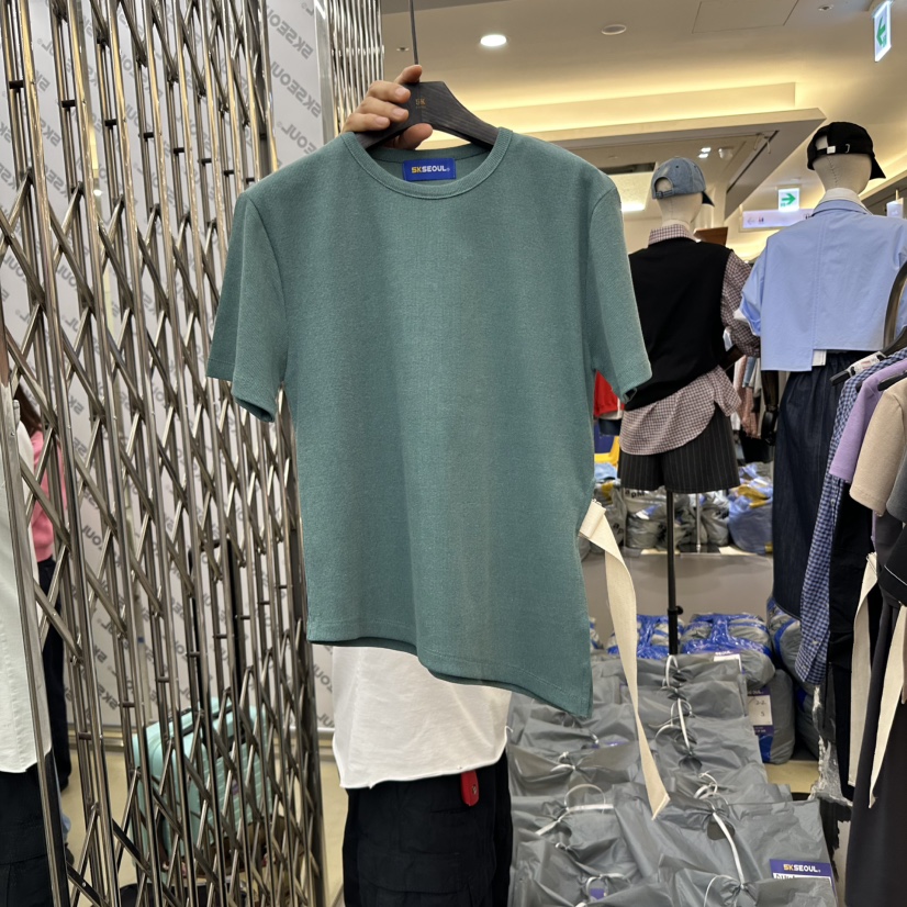 5K直郵韓國代購㊣女裝新款休閑推薦人氣熱賣時尚25春夏T恤腰帶5KT恤圖色3
