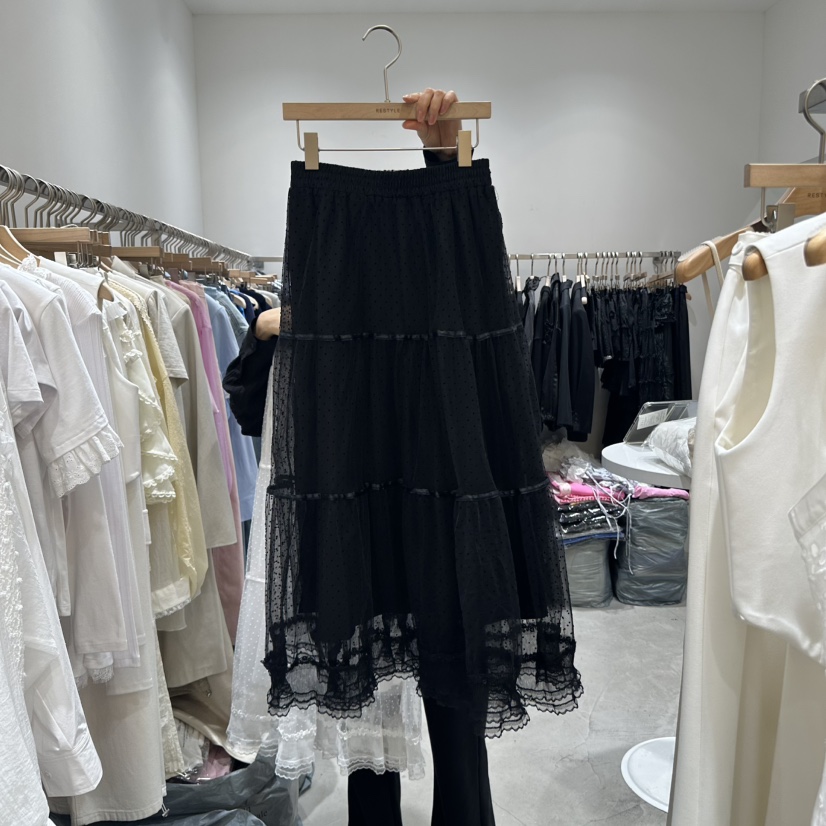 RE STYLE-Q韓國直郵㊣東大門實拍女裝新款推薦長裙圓點裙RE STYLE長裙圖色2