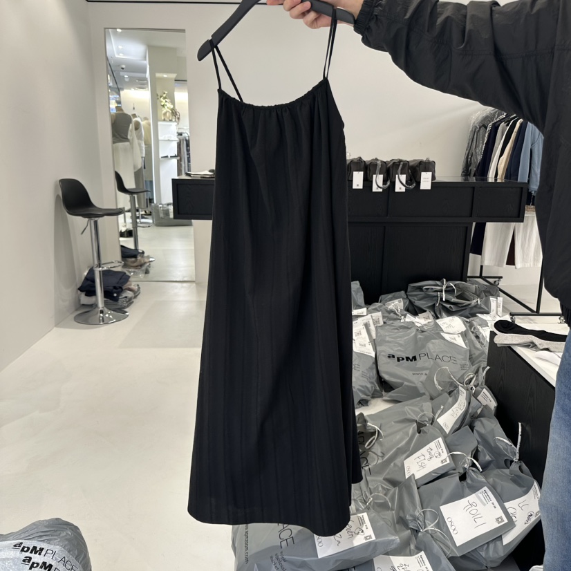OSOO直郵韓國代購㊣女裝新品休閑推薦25春夏連衣裙棉質長款OSOO連衣裙圖色2