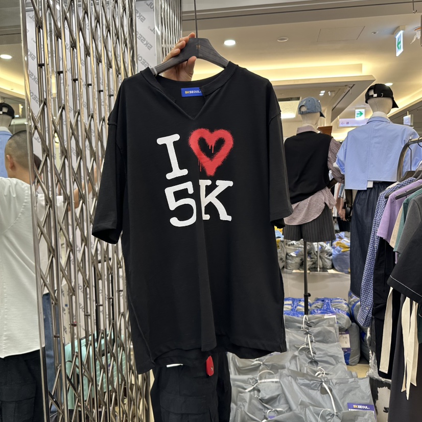 5K韓國直郵㊣東大門實拍女裝新品休閑推薦時尚人氣熱賣25春夏T恤5KT恤圖色2