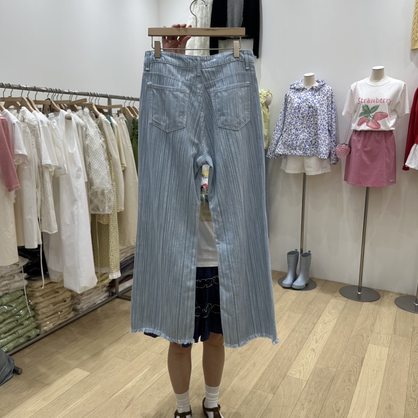 FURE直郵韓國代購㊣女裝新品25春夏推薦時尚熱賣牛仔褲流蘇FURE牛仔褲