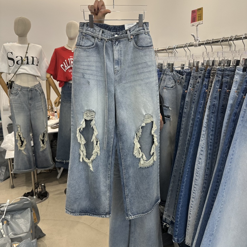 LEHNA直郵韓國代購㊣女裝新品熱賣人氣時尚推薦休閑25春夏牛仔褲LEHNA牛仔褲