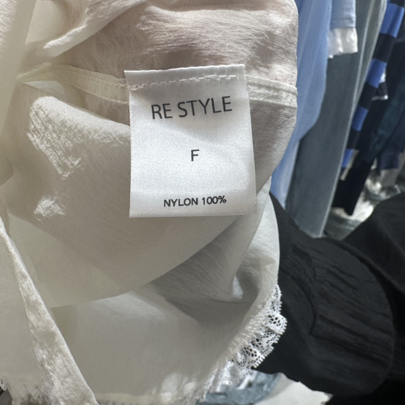 RE STYLE-Q直郵韓國代購㊣女裝新品時尚推薦襯衫蕾絲衫透明RE STYLE襯衫/蕾絲衫