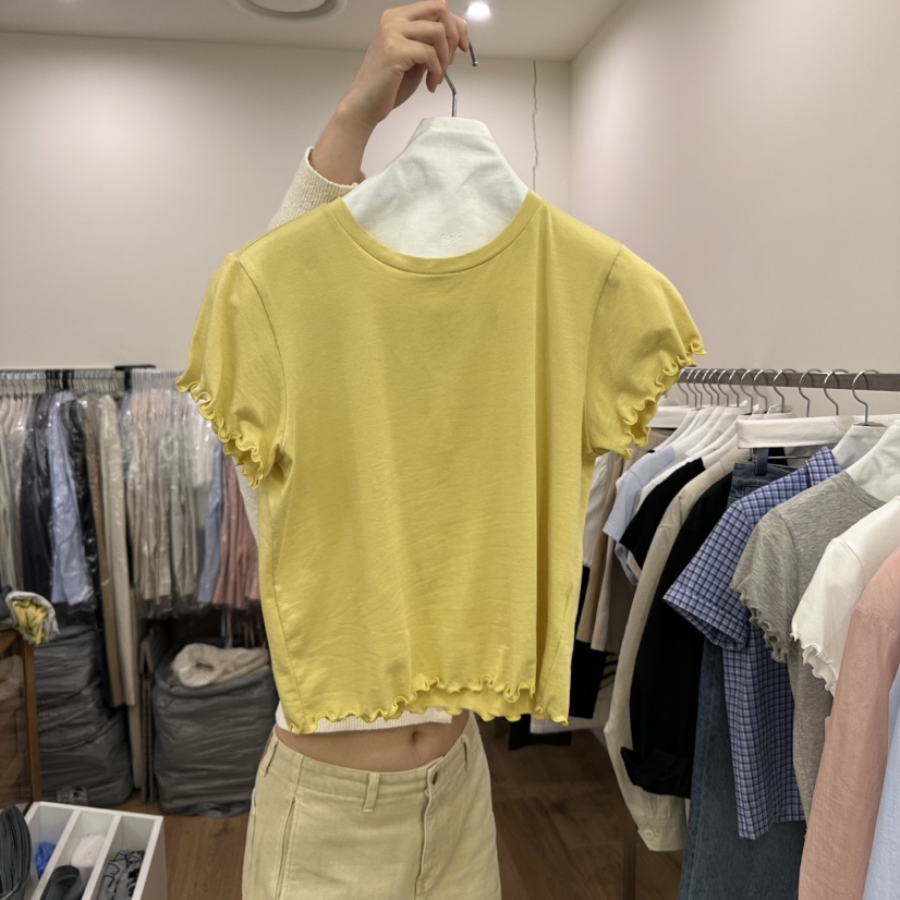 AGO直郵韓國代購㊣女裝新品休閑推薦人氣25春夏熱賣時尚T恤AGOT恤圖色3