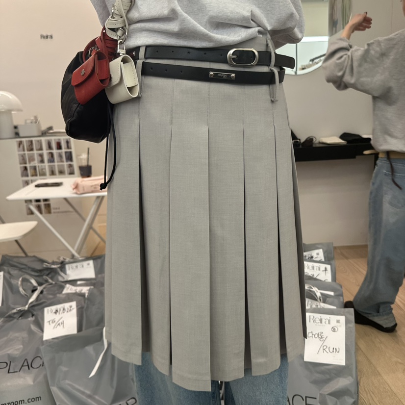 REIRAI韓國㊣直郵東大門代購女裝新品25春夏時尚熱賣短裙褶皺Reirai短裙圖色2