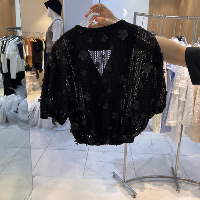 ECHOPARTY韓國直郵㊣女裝新品25春夏時尚人氣休閑襯衫蕾絲衫ECHOPARTY襯衫/蕾絲衫