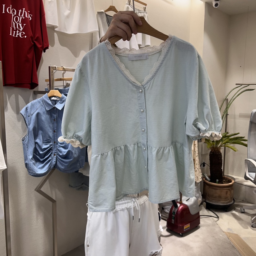 HIPTIQUE韓國直郵㊣女裝新款熱賣推薦25春夏休閑襯衫蕾絲衫HIPTIQUE襯衫/蕾絲衫