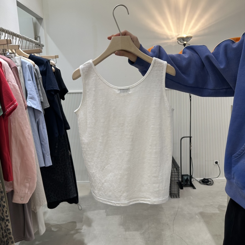 BINUS韓國直郵㊣東大門實拍女裝新款休閑推薦人氣吊帶背心亞麻BINUS吊帶/背心