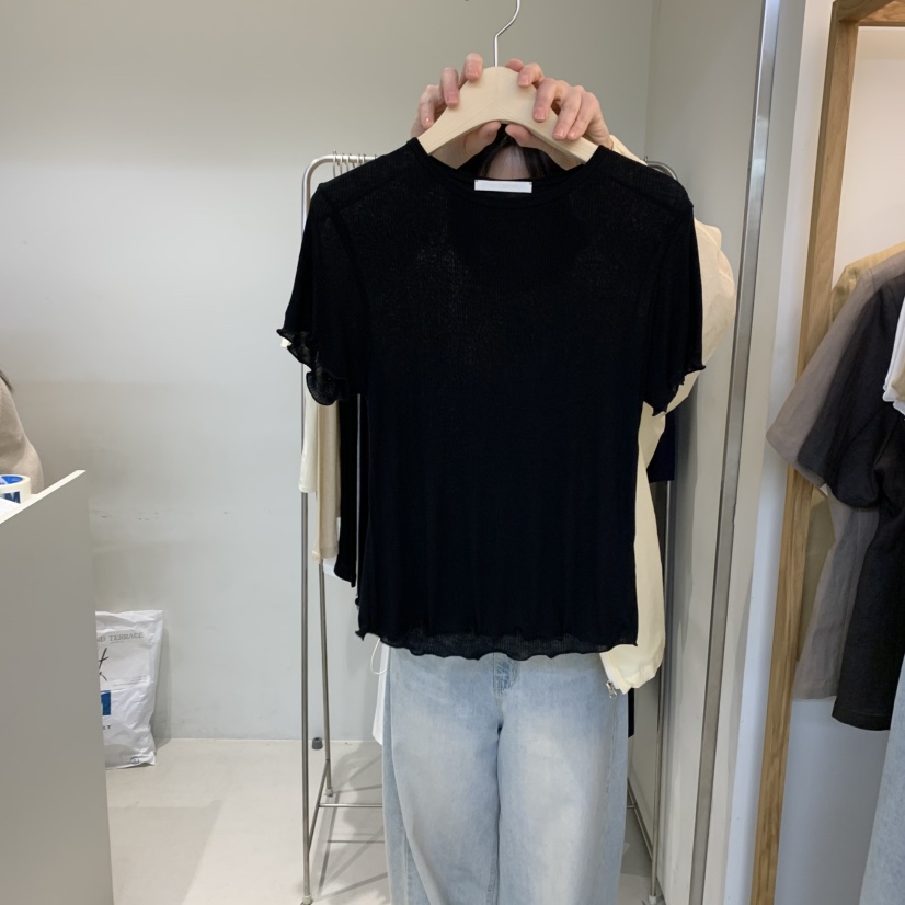 OUTRENE直郵韓國代購㊣女裝新品推薦人氣時尚休閑25春夏T恤OUTRENET恤圖色4