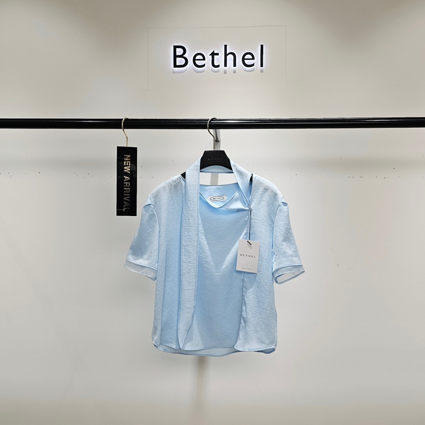 BETHEL直郵韓國代購㊣女裝新品人氣時尚推薦熱賣襯衫蕾絲衫BETHEL襯衫/蕾絲衫圖色3