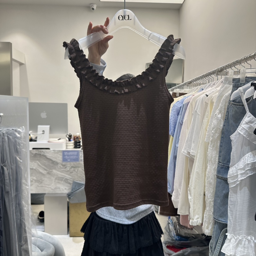 EYEL韓國㊣直郵東大門代購女裝新品休閑時尚人氣推薦吊帶背心EYEL吊帶/背心圖色2