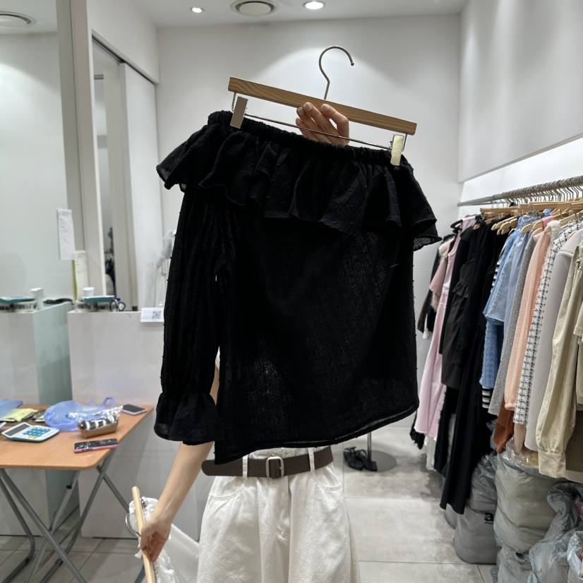 XPARTY韓國㊣直郵東大門代購女裝新款推薦人氣時尚襯衫蕾絲衫XPARTY襯衫/蕾絲衫圖色2