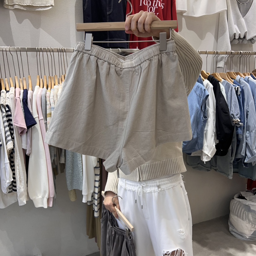 HIPTIQUE韓國㊣直郵東大門代購女裝新品25春夏推薦短褲亞麻HIPTIQUE短褲