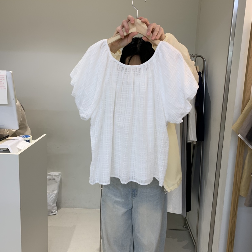 OUTRENE韓國直郵㊣東大門實拍女裝新品25春夏休閑襯衫蕾絲衫OUTRENE襯衫/蕾絲衫圖色2