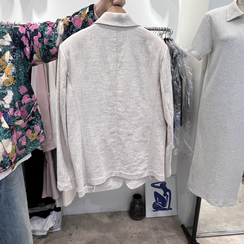 DUPLO韓國直郵㊣東大門實拍女裝新品熱賣休閑25春夏夾克亞麻DUPLO夾克
