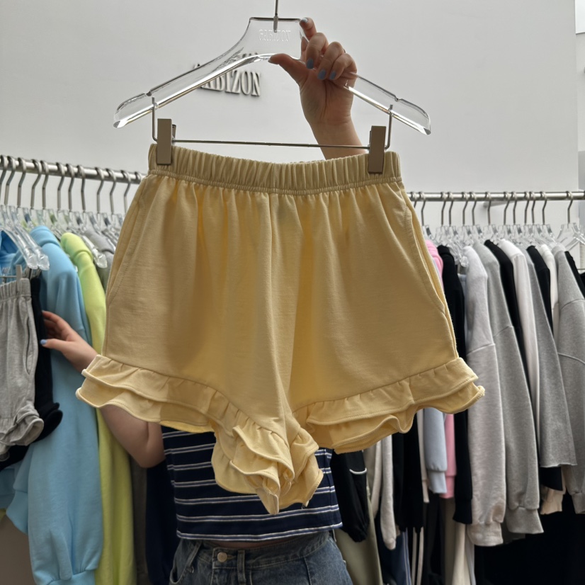 GABIZON韓國㊣直郵東大門代購女裝新品休閑人氣時尚短褲荷葉邊GABIZON短褲圖色2