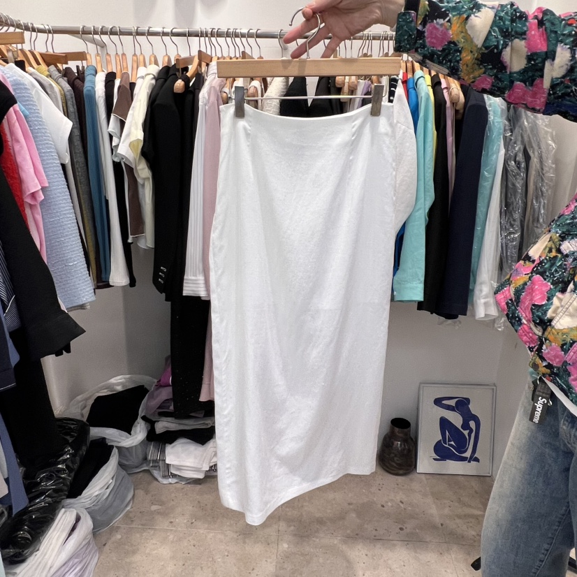 DUPLO直郵韓國代購㊣女裝新品休閑熱賣推薦半身裙中短裙亞麻DUPLO半身裙/中短裙
