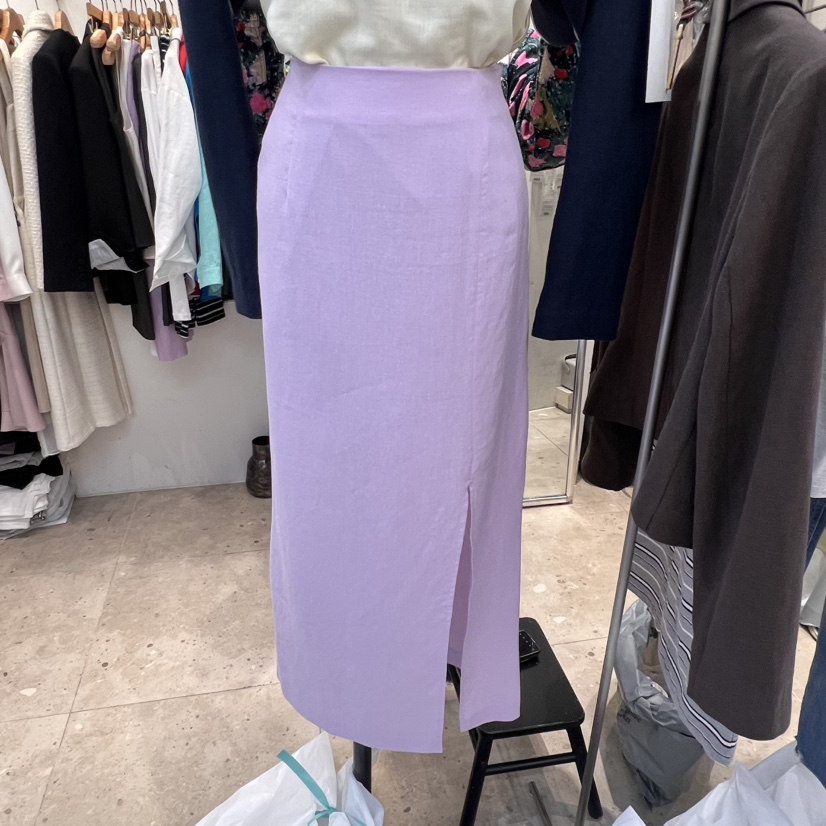 DUPLO直郵韓國代購㊣女裝新品休閑熱賣推薦半身裙中短裙亞麻DUPLO半身裙/中短裙