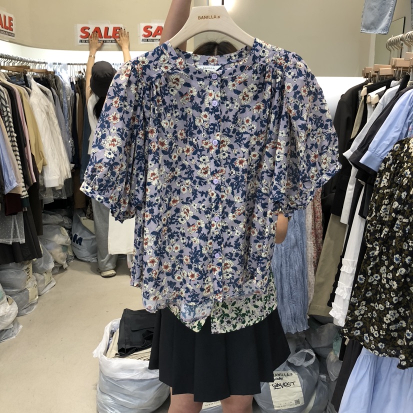 BANILLA.B韓國㊣直郵東大門代購女裝新品推薦25春夏襯衫蕾絲衫STAINLESS襯衫/蕾絲衫